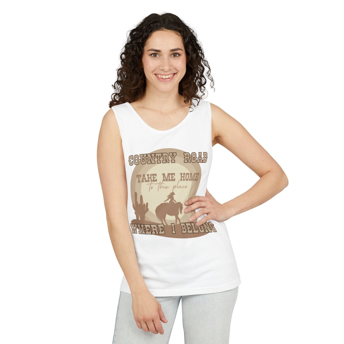 country road beige tank