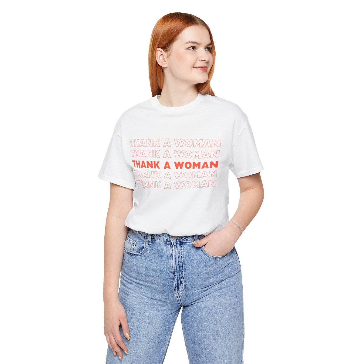 THANK A WOMAN JERSEY TEE-32038540556742555129