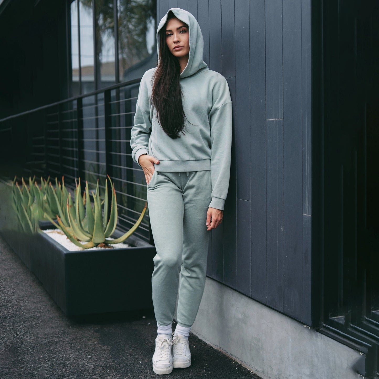 women's color wash hoodie