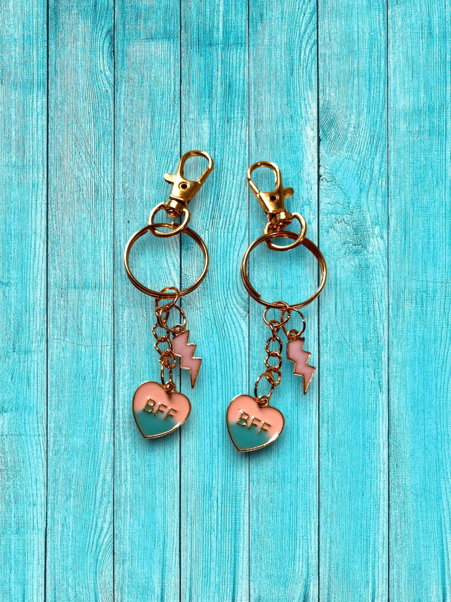 best friends bolt keychains (set of 2)