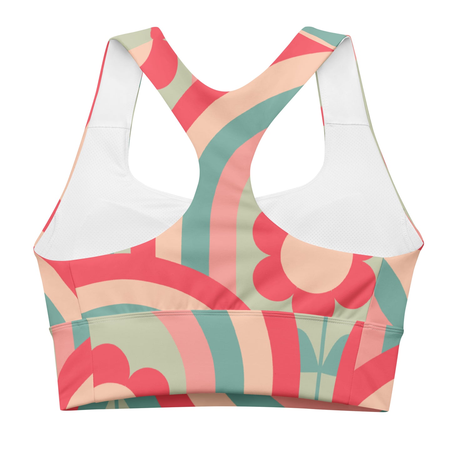 rainbow blossom sports bra