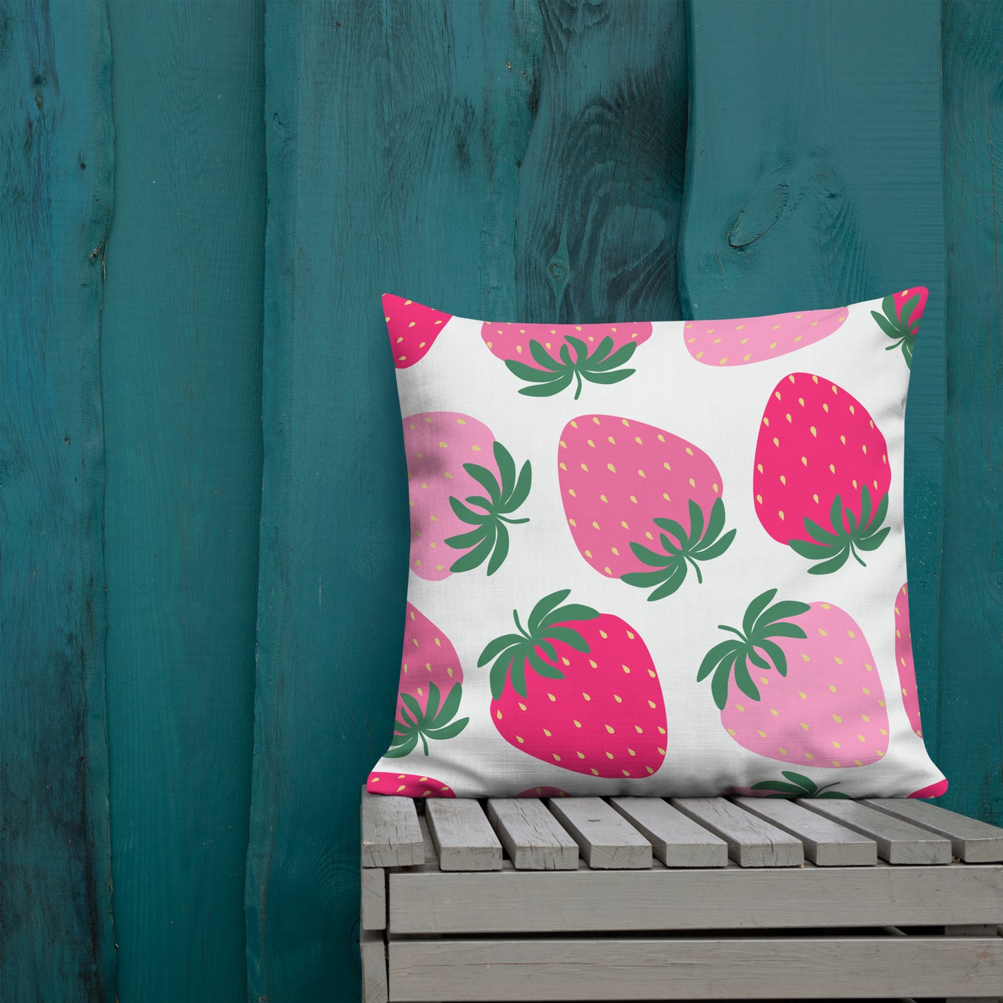 sweet strawberries throw pillow