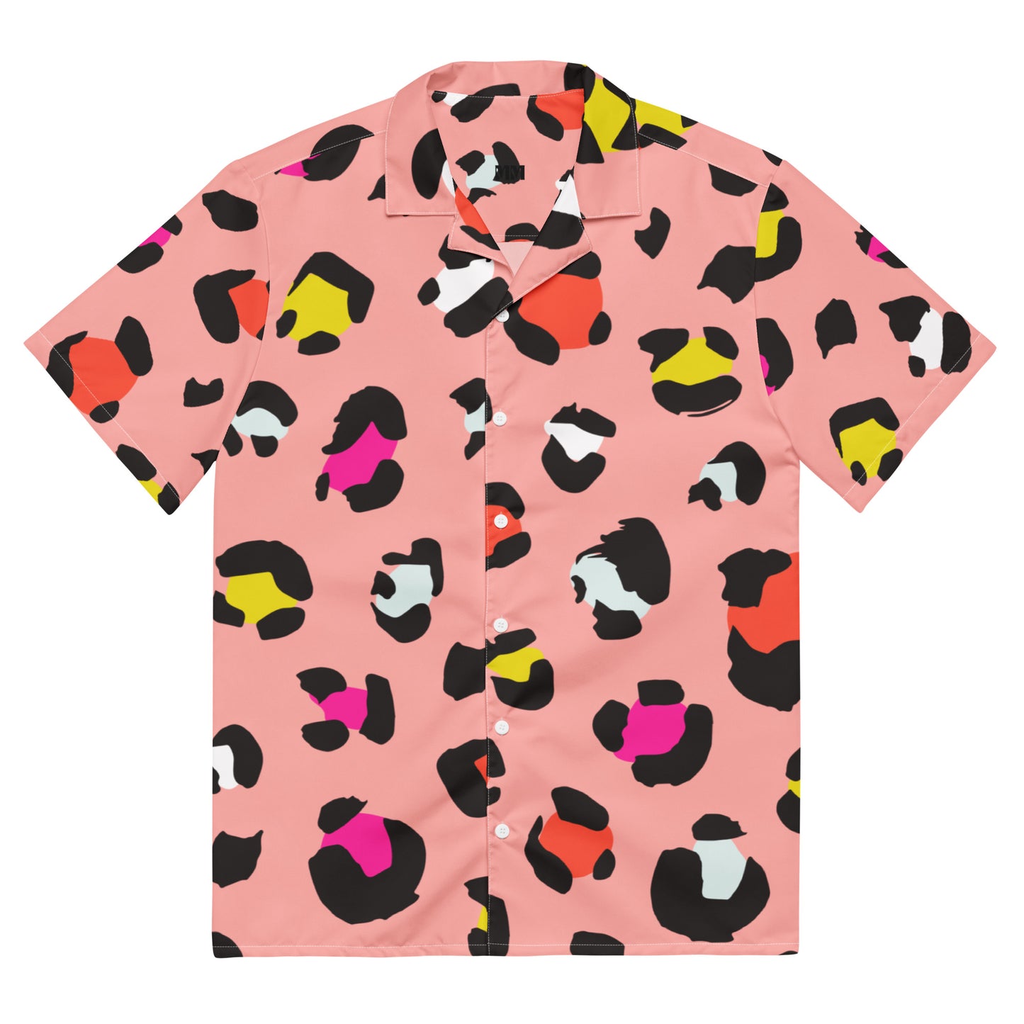 pink leopard button up shirt