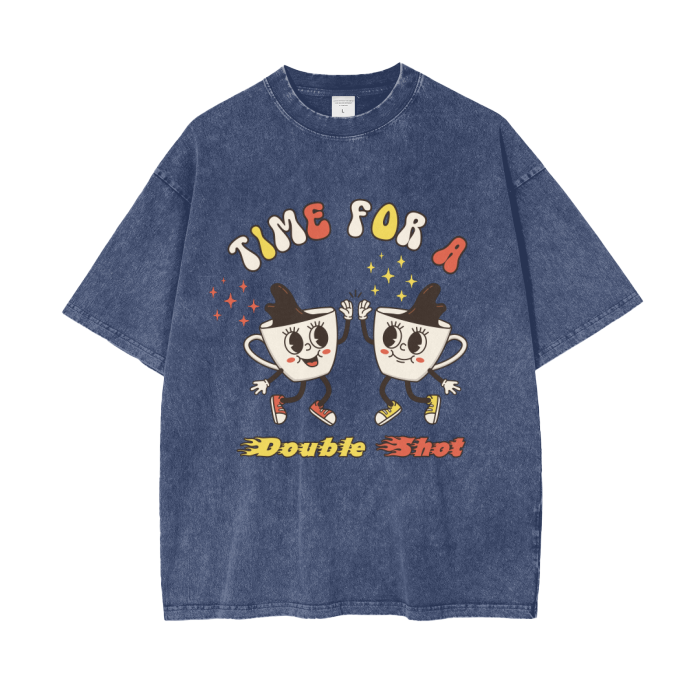 double shot acid wash oversized t-shirt