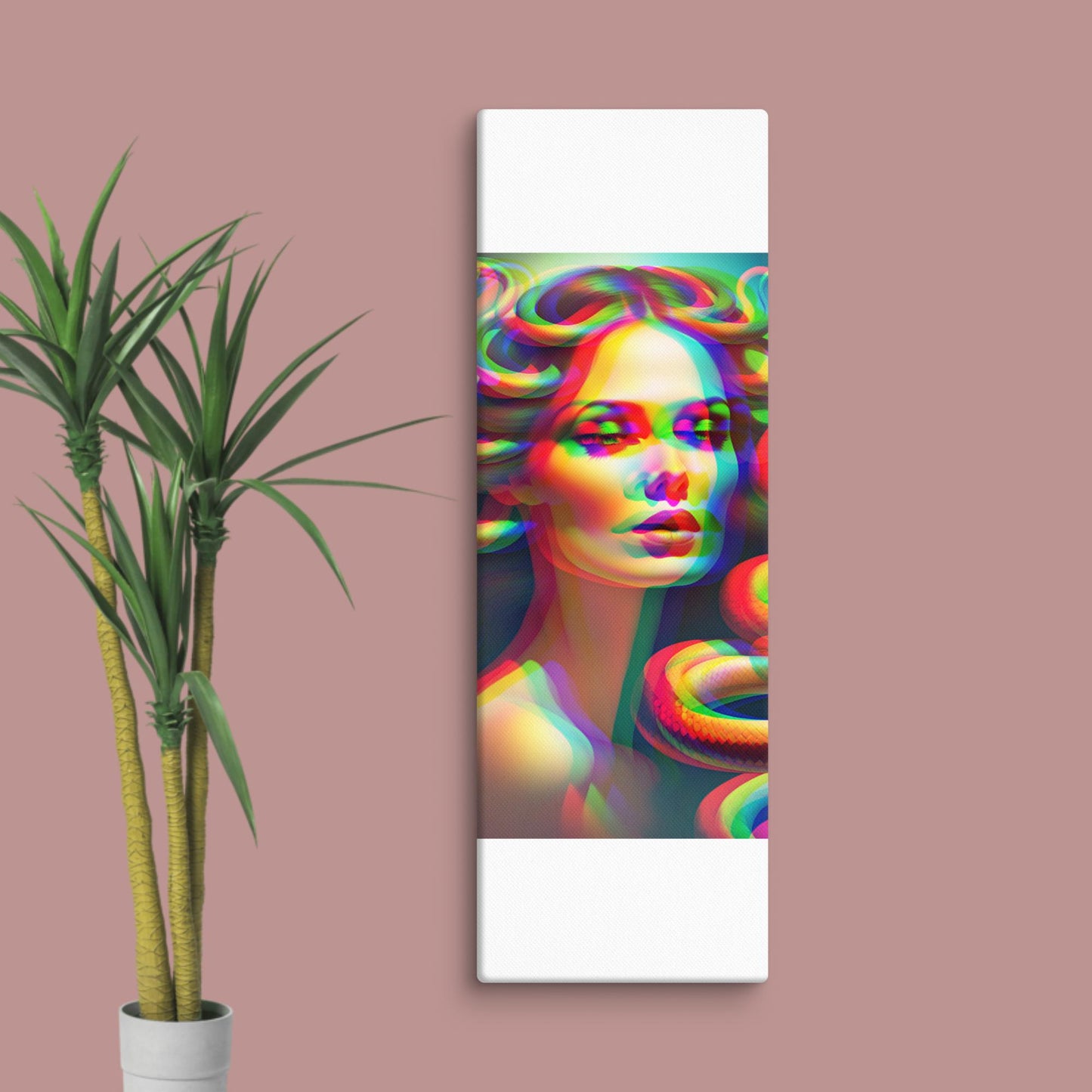 trippy medusa canvas print