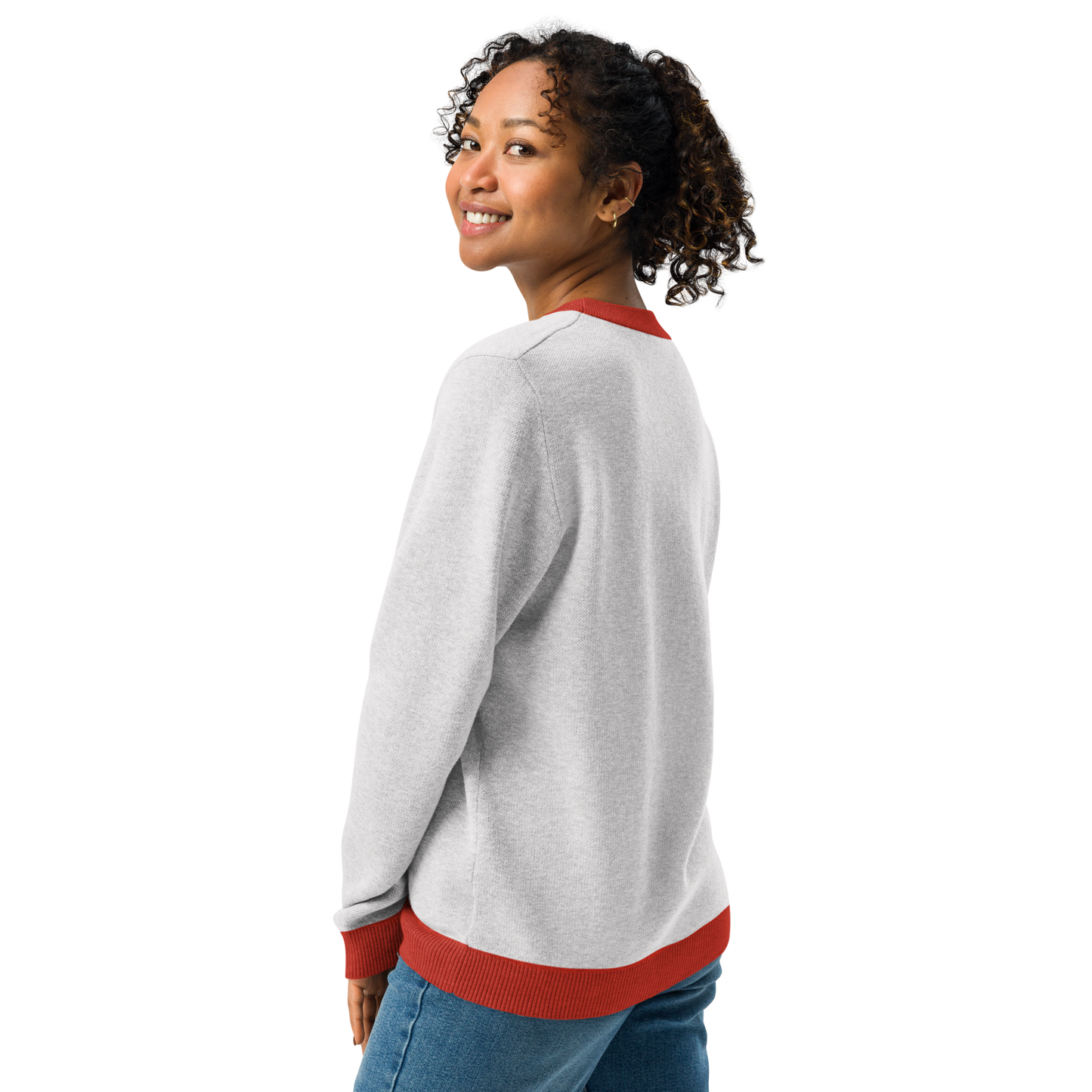 bipolar express knitted crew neck sweater