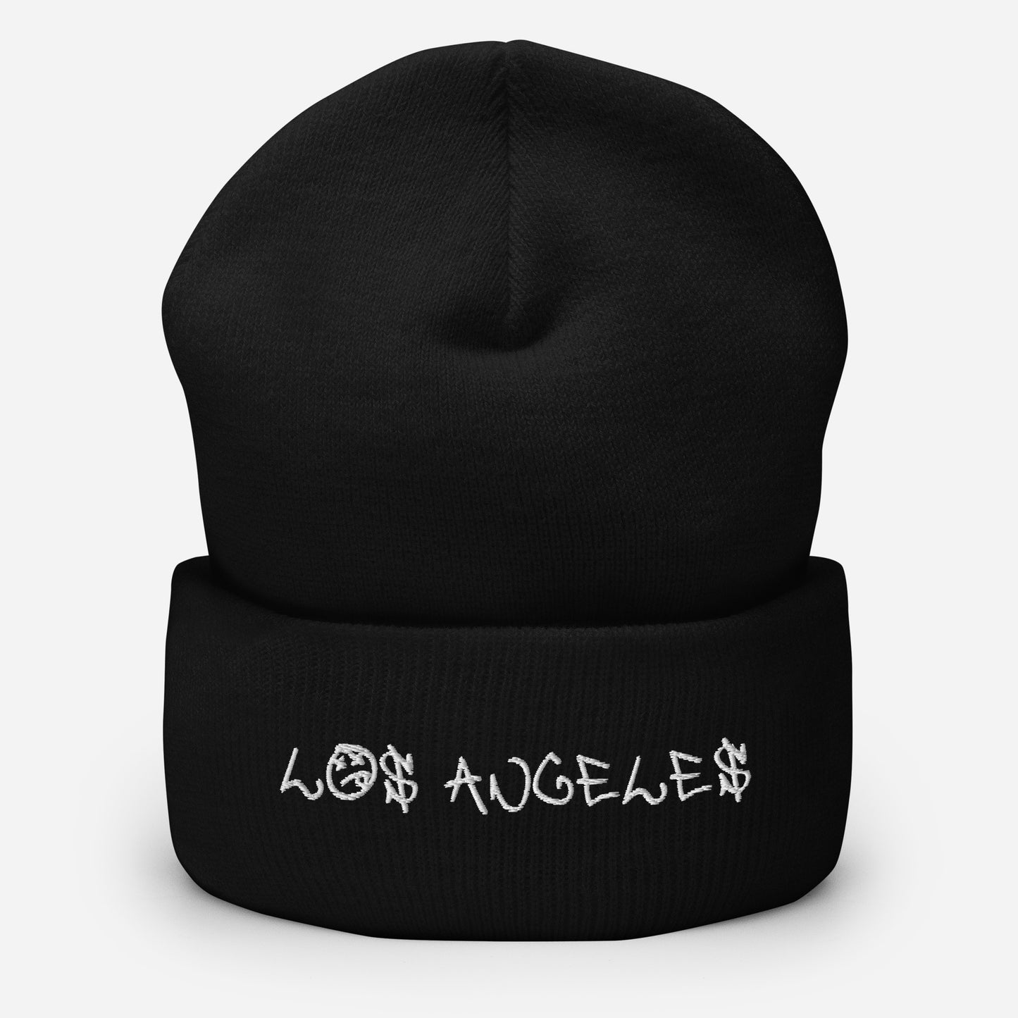 los angeles graffiti cuffed beanie