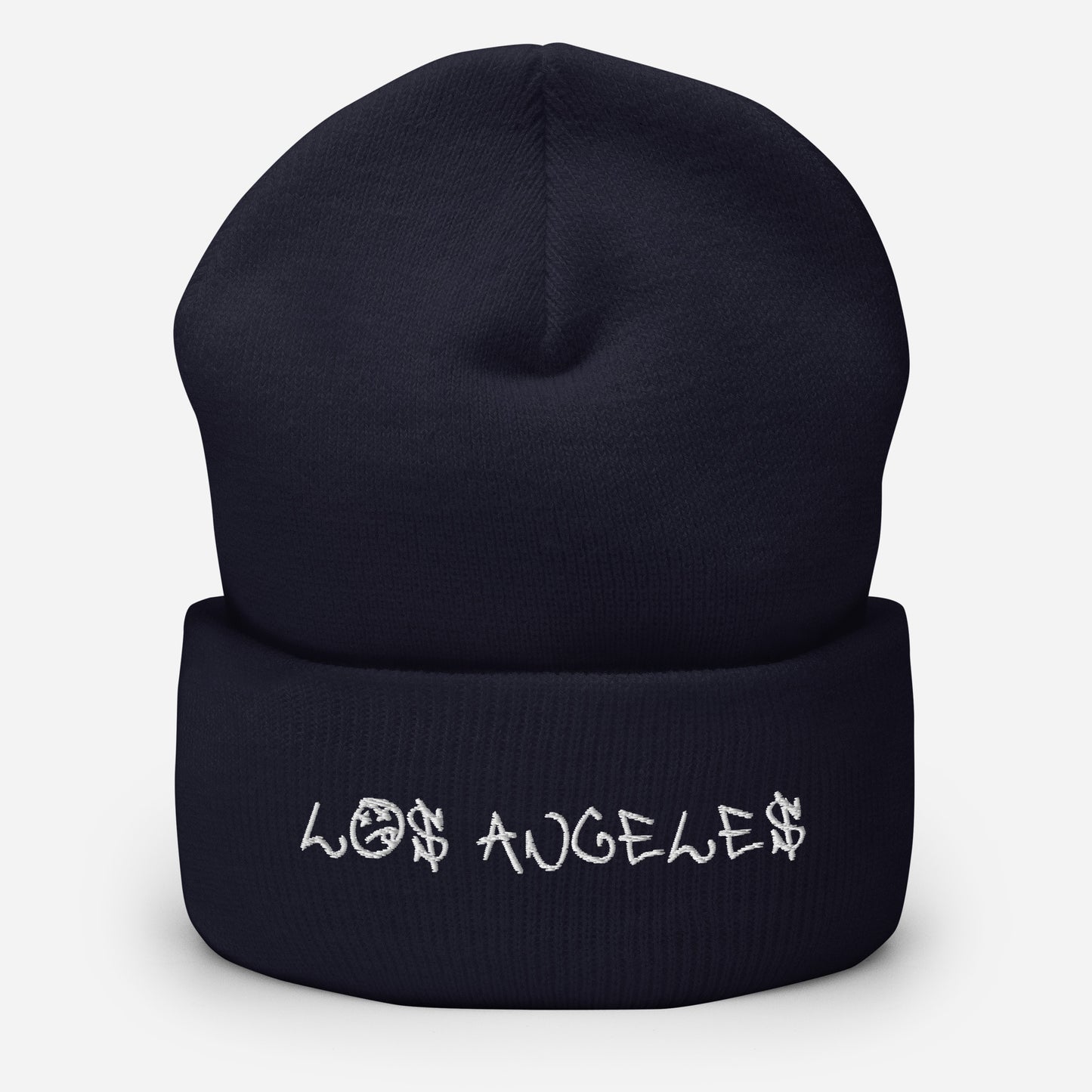 los angeles graffiti cuffed beanie