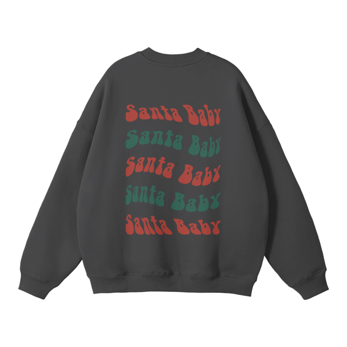 wavy santa baby crewneck sweatshirt