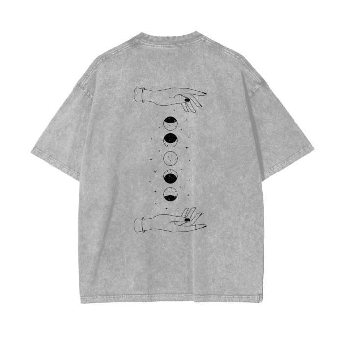 moon cycles oversized t-shirt