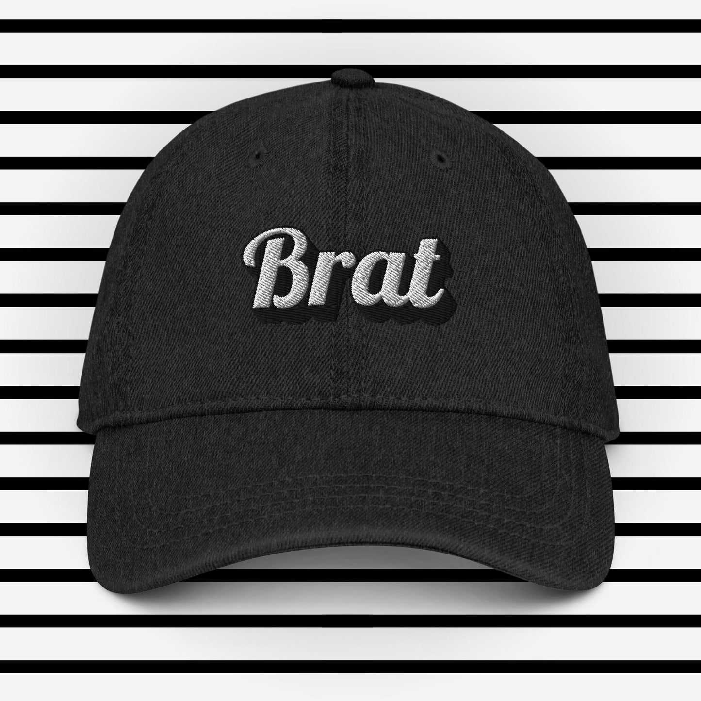 brat denim dad hat