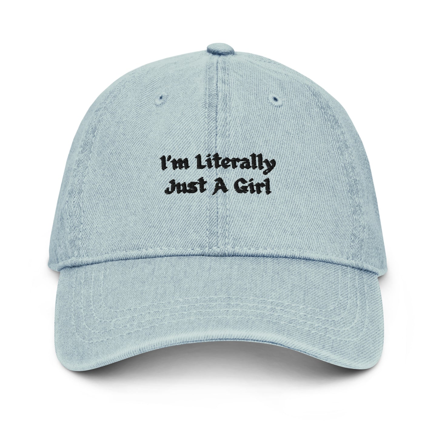 just a girl denim hat