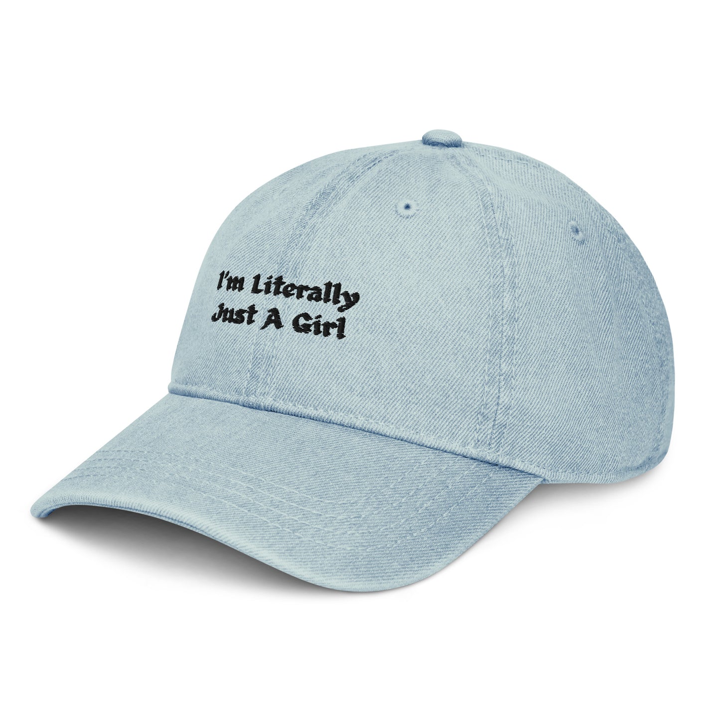 just a girl denim hat