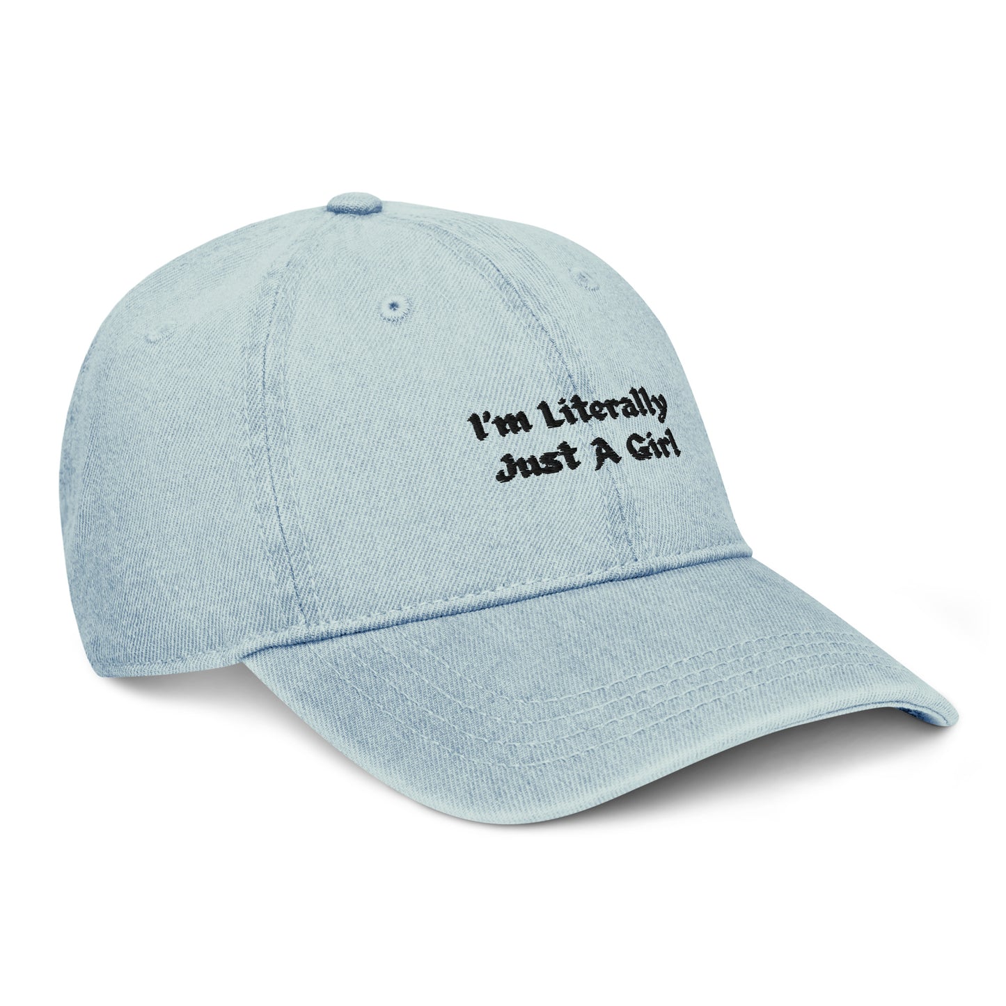 just a girl denim hat