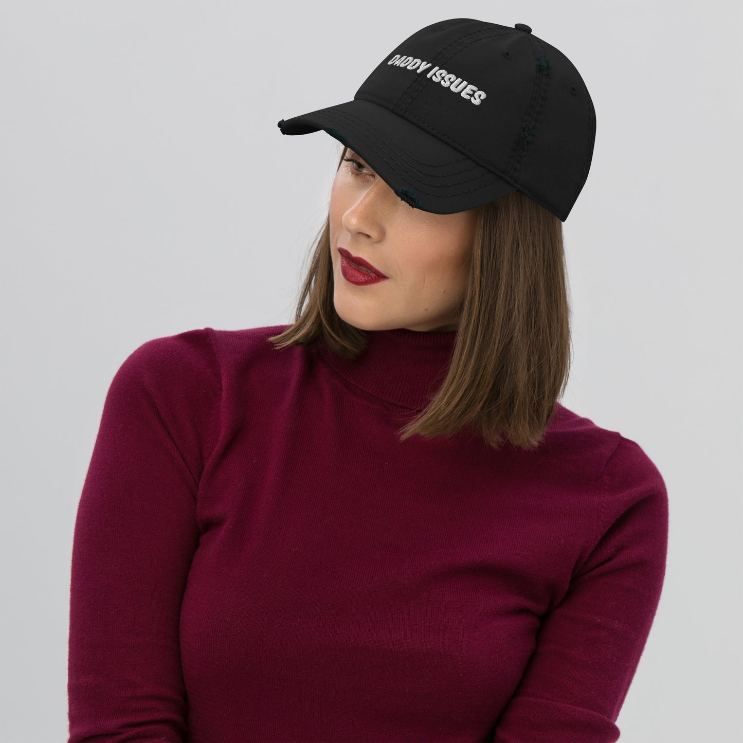 daddy issues distressed dad hat