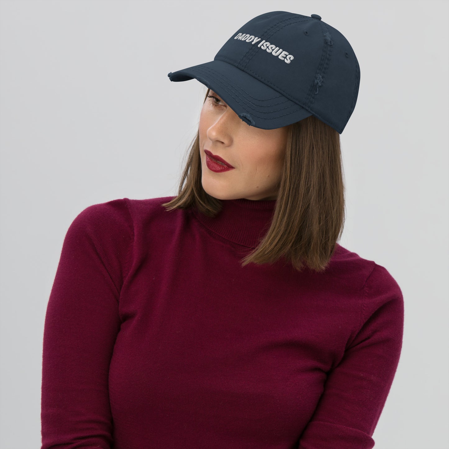 daddy issues distressed dad hat