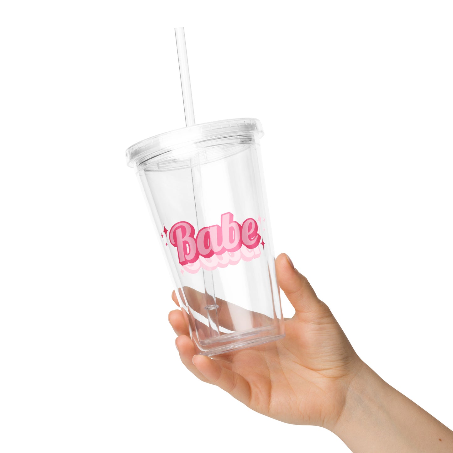 babe clear plastic tumbler