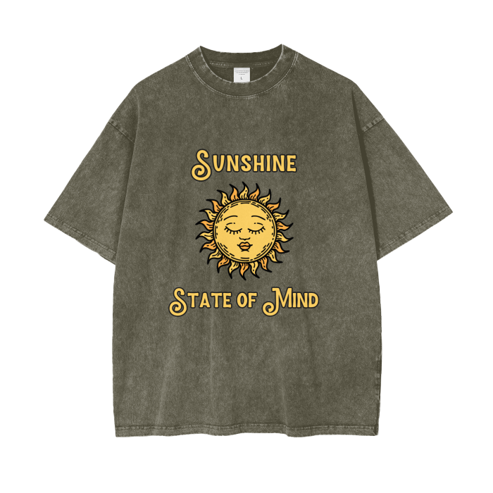 sunshine acid wash oversized t-shirt