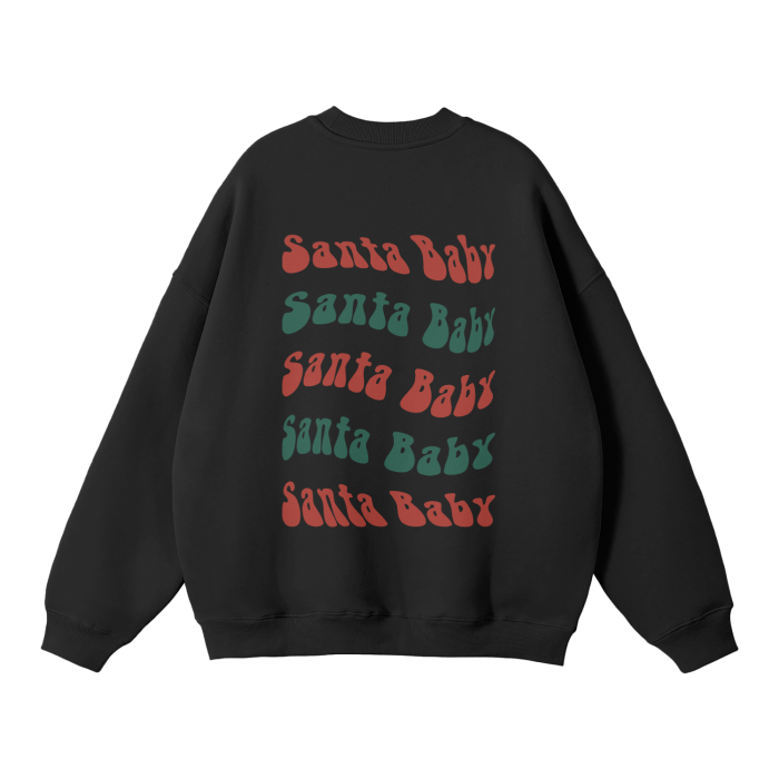 wavy santa baby crewneck sweatshirt