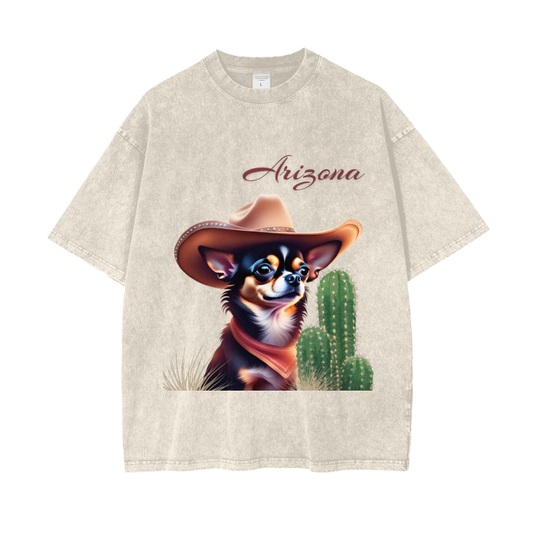 ARIZONA CHIHUAHUA ACID WASH OVERSIZE TEE-240707PODPQ0228#005