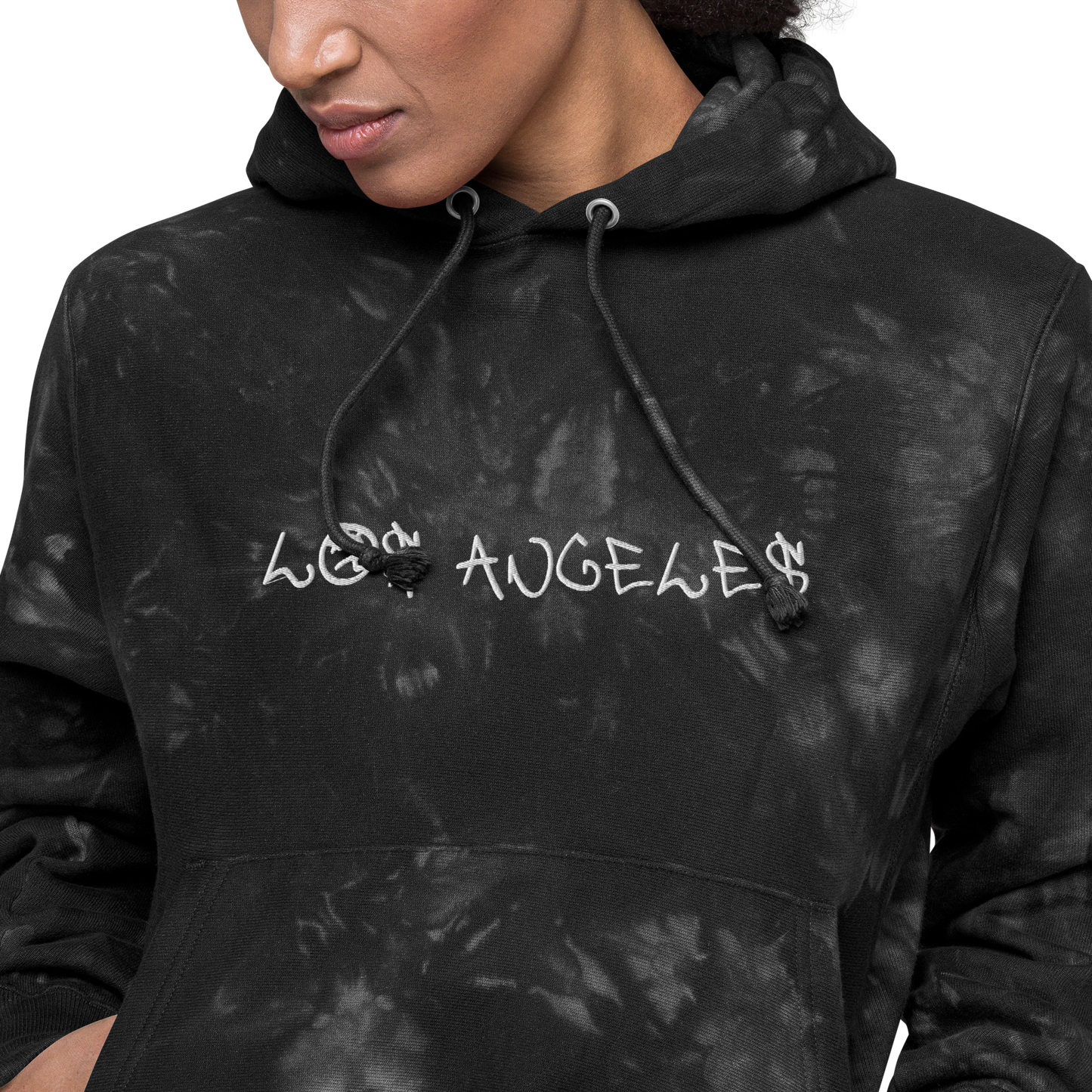 los angeles graffiti Champion tie-dye hoodie (unisex)