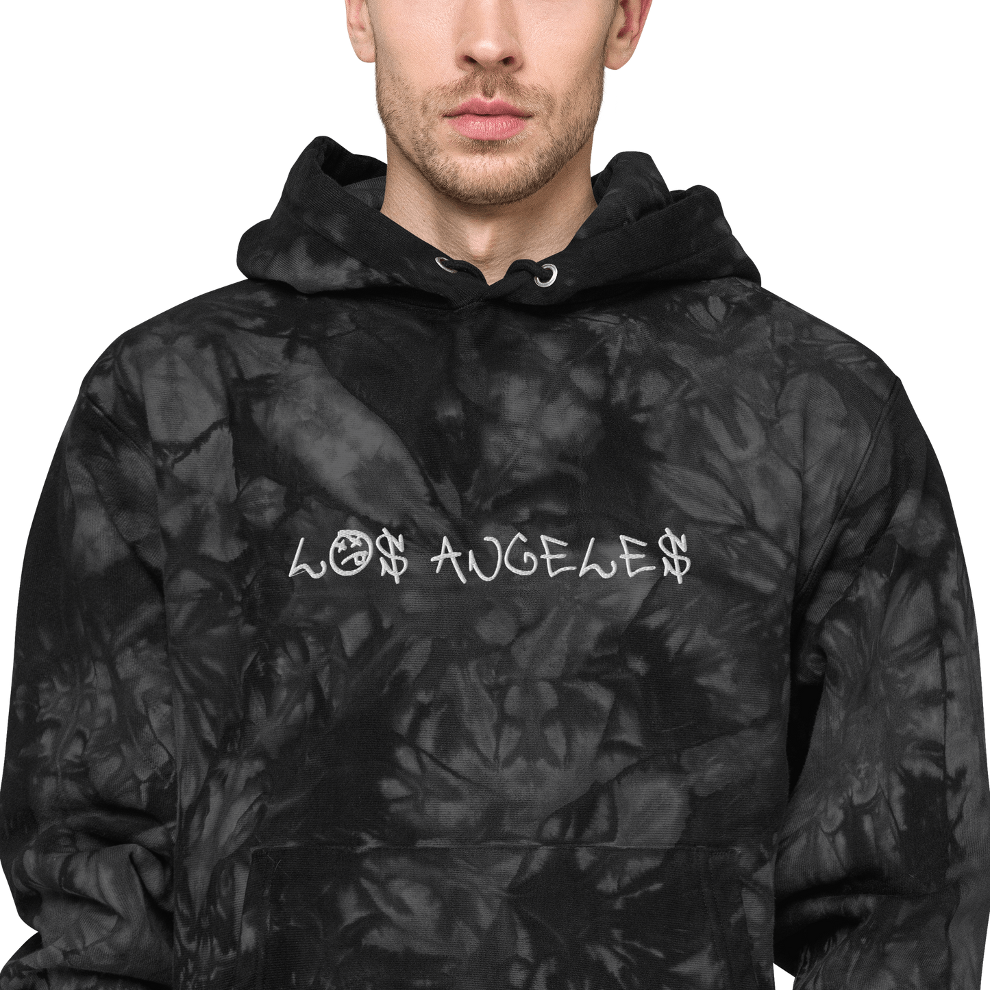 los angeles graffiti Champion tie-dye hoodie (unisex)