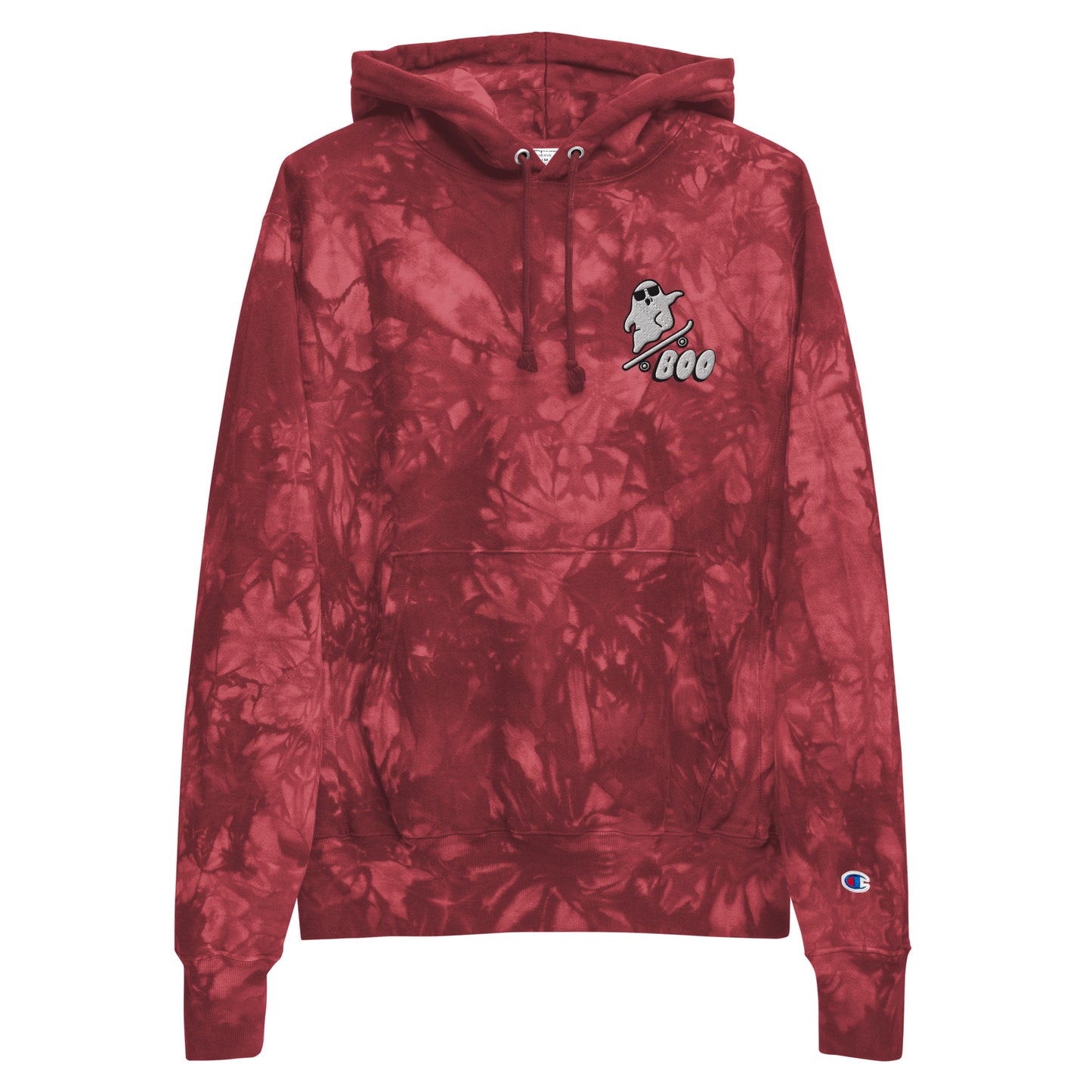 skate ghost tie-dye champion hoodie