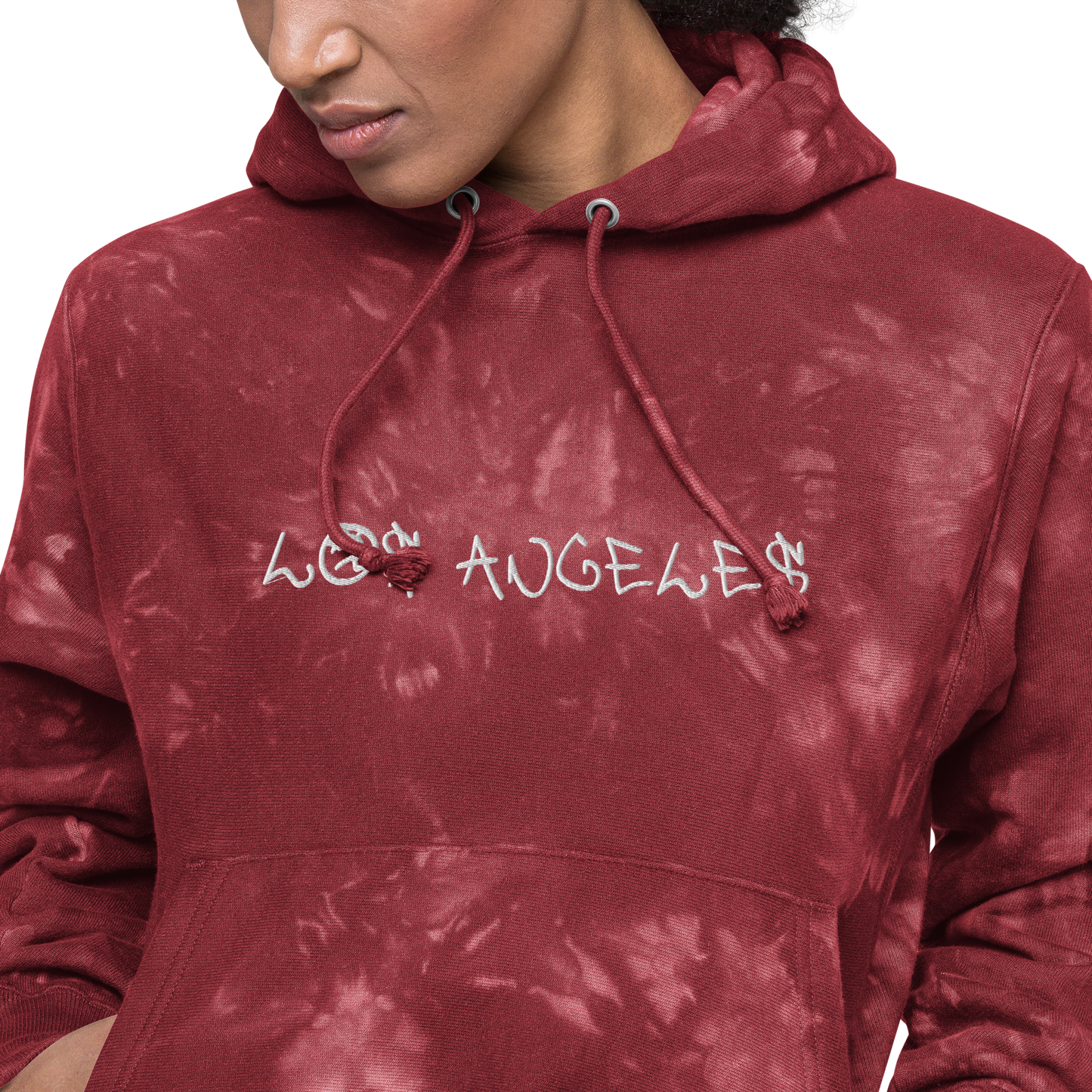 los angeles graffiti Champion tie-dye hoodie (unisex)