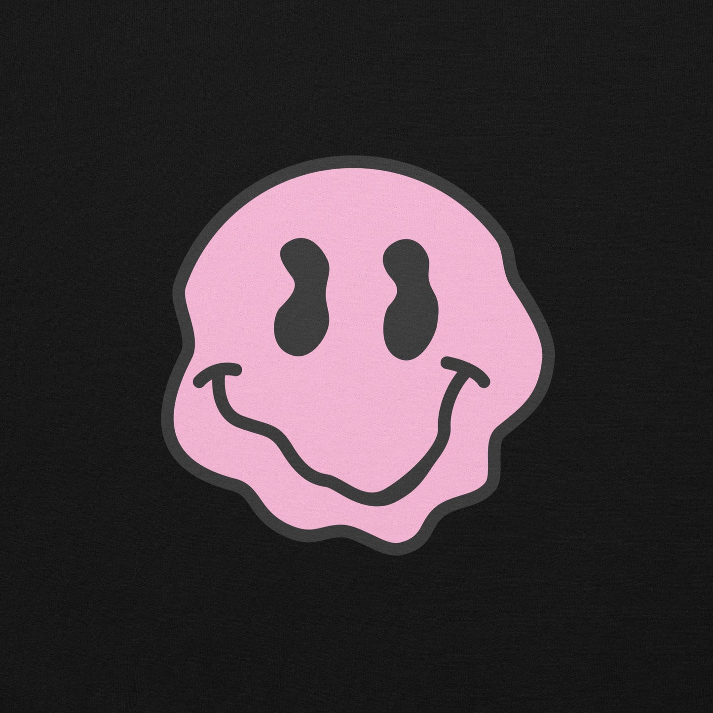 pink melted smiley sweatshirt