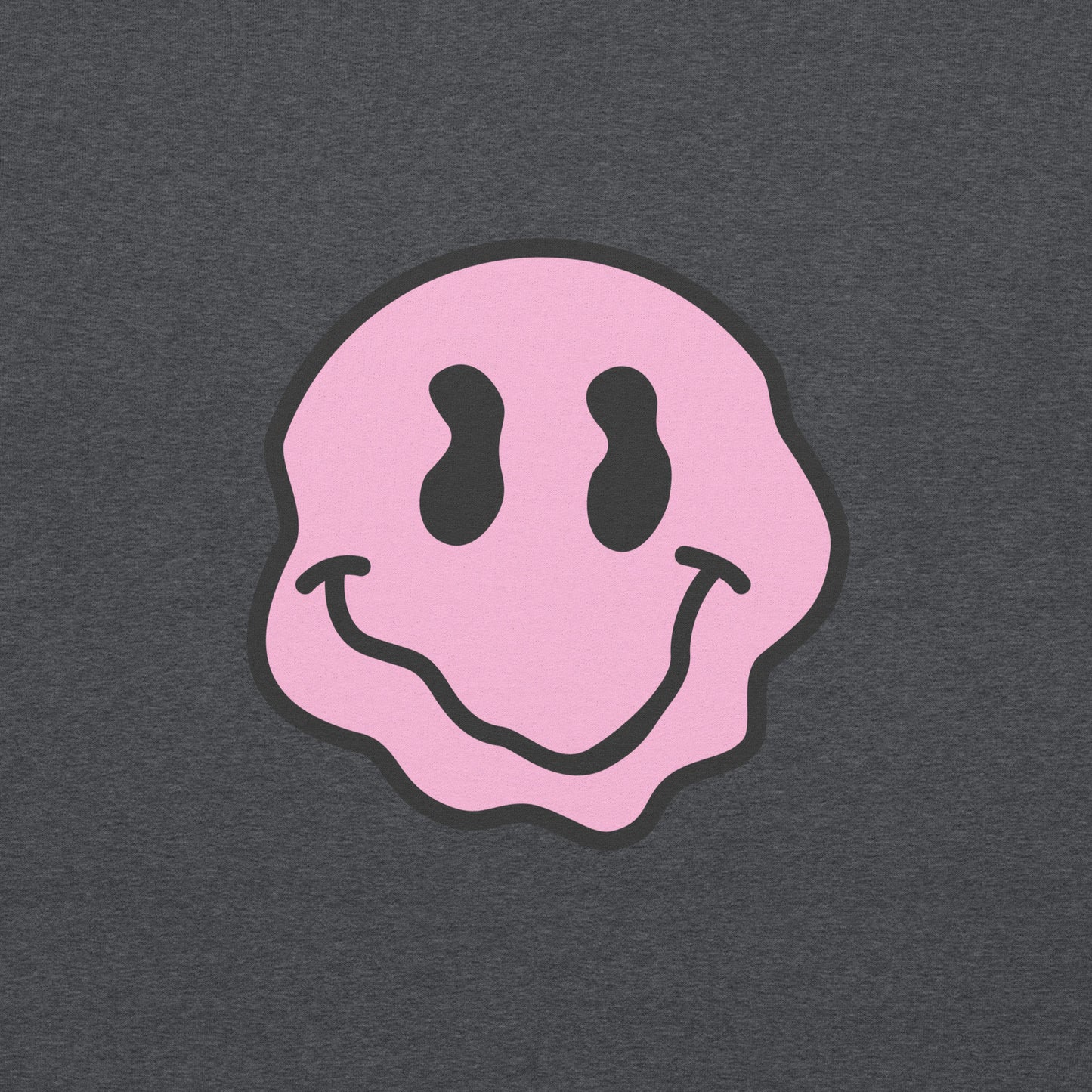 pink melted smiley sweatshirt