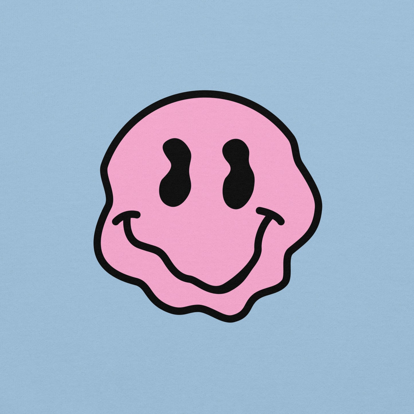 pink melted smiley sweatshirt