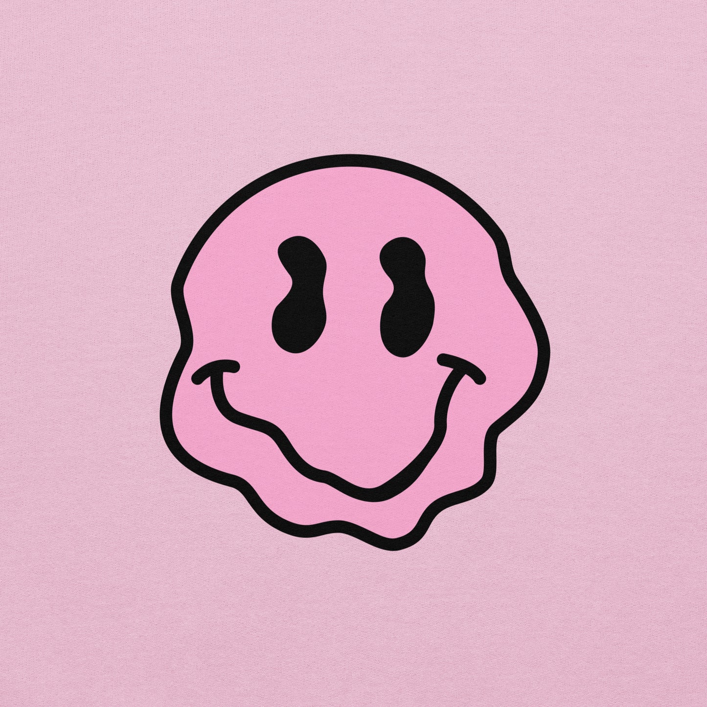 pink melted smiley sweatshirt