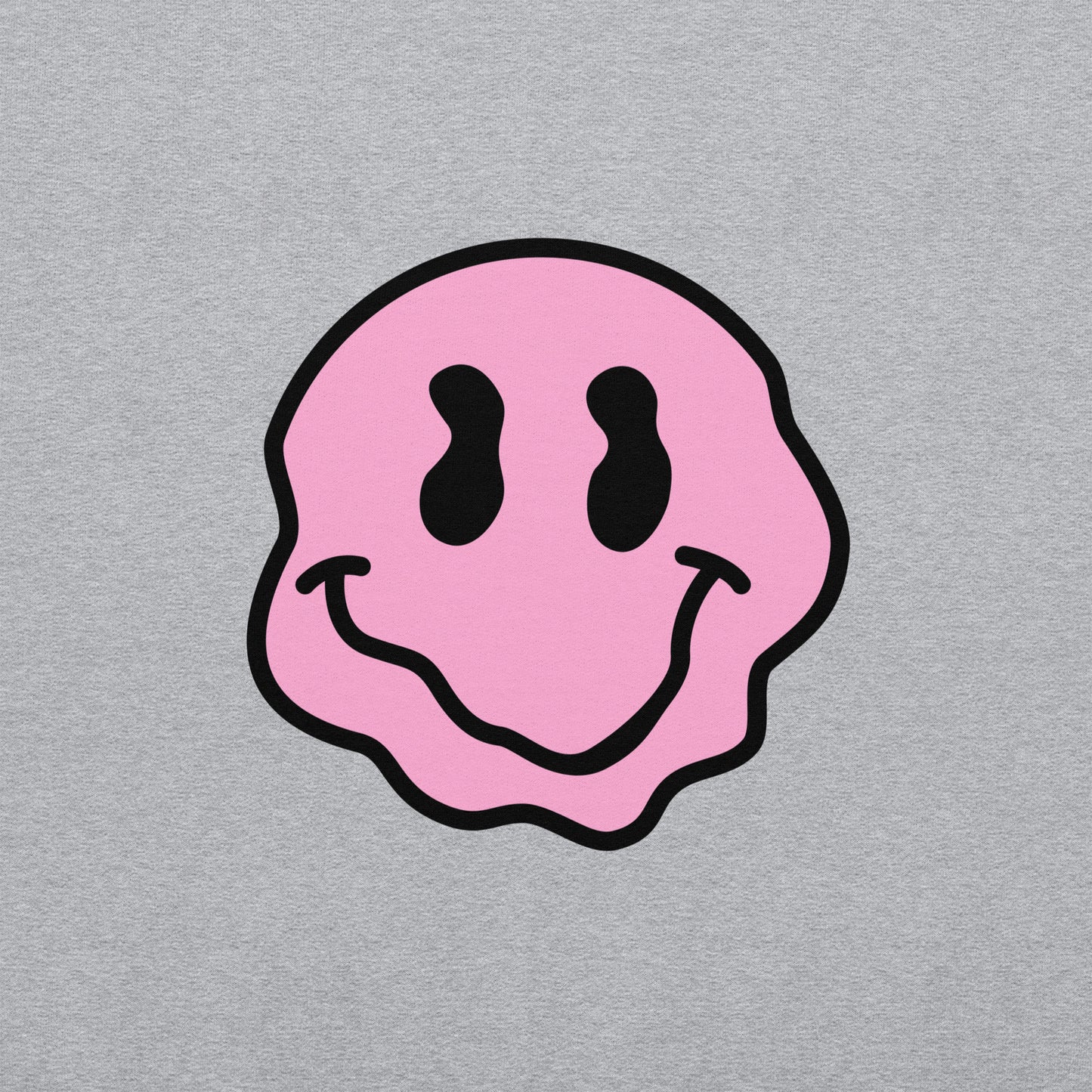 pink melted smiley sweatshirt