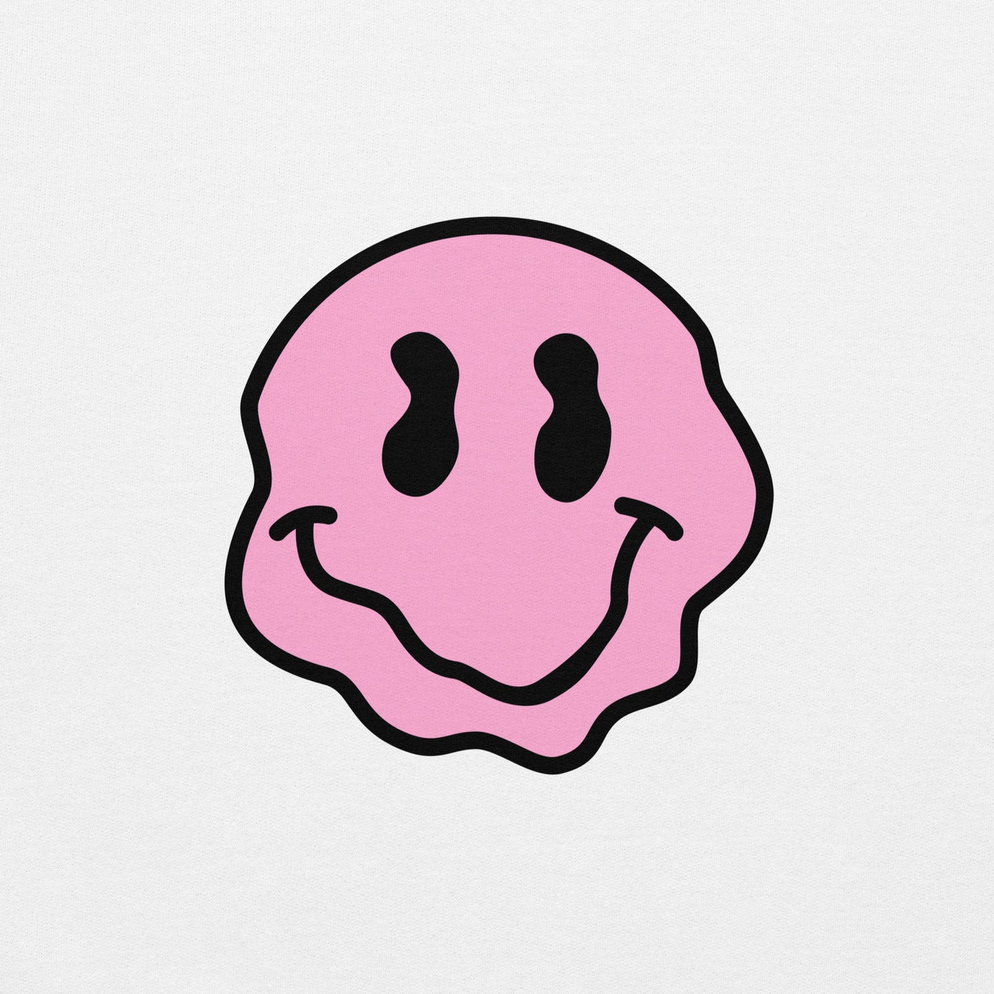 pink melted smiley sweatshirt