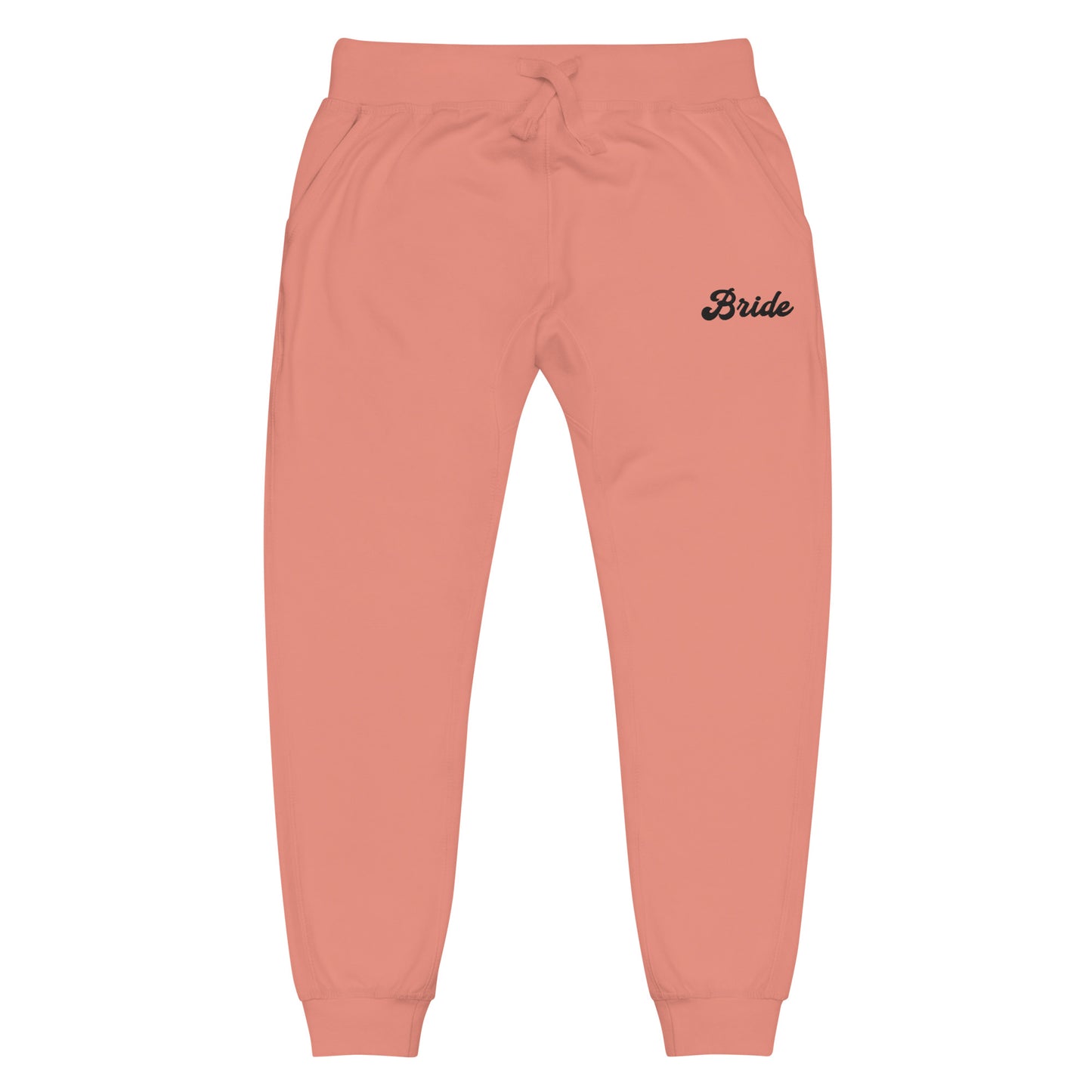 bride fleece sweatpants (black text)