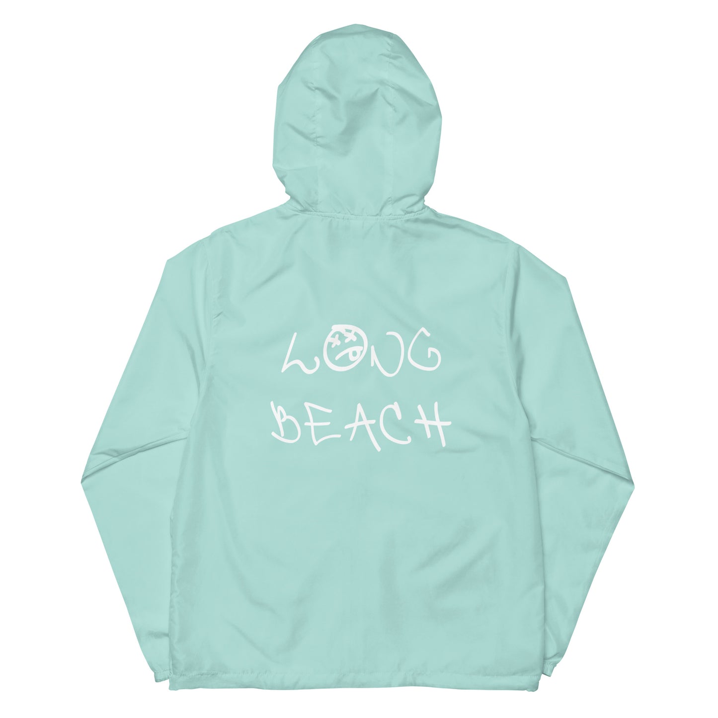 long beach graffiti lightweight zip up windbreaker (unisex)