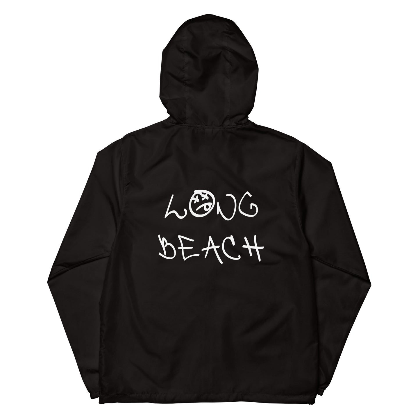 long beach graffiti lightweight zip up windbreaker (unisex)