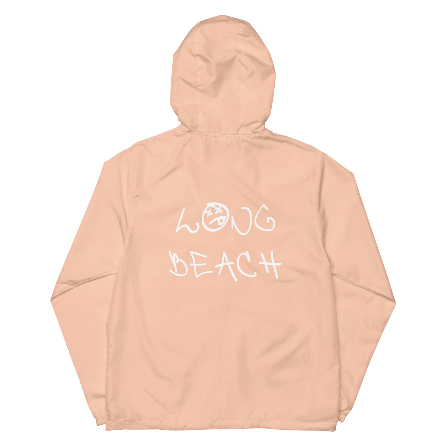 long beach graffiti lightweight zip up windbreaker (unisex)