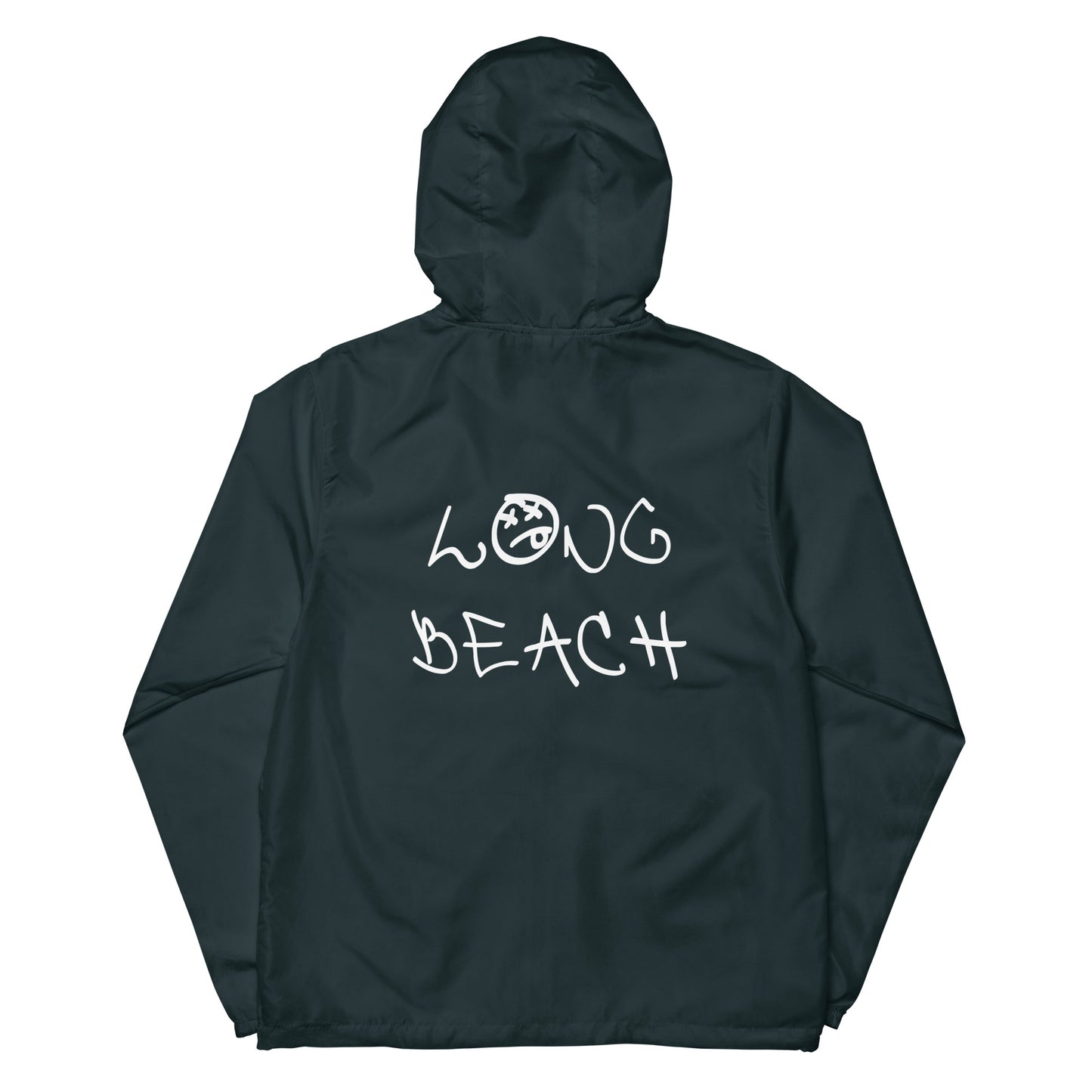 long beach graffiti lightweight zip up windbreaker (unisex)