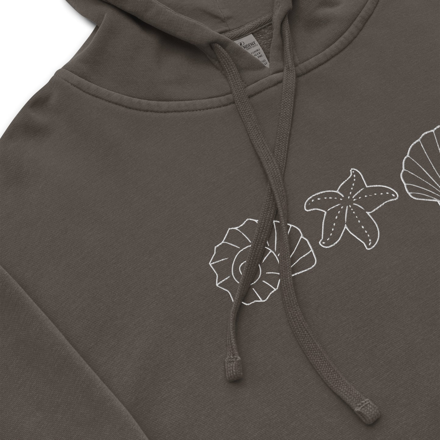 sea shells pigment-dyed hoodie