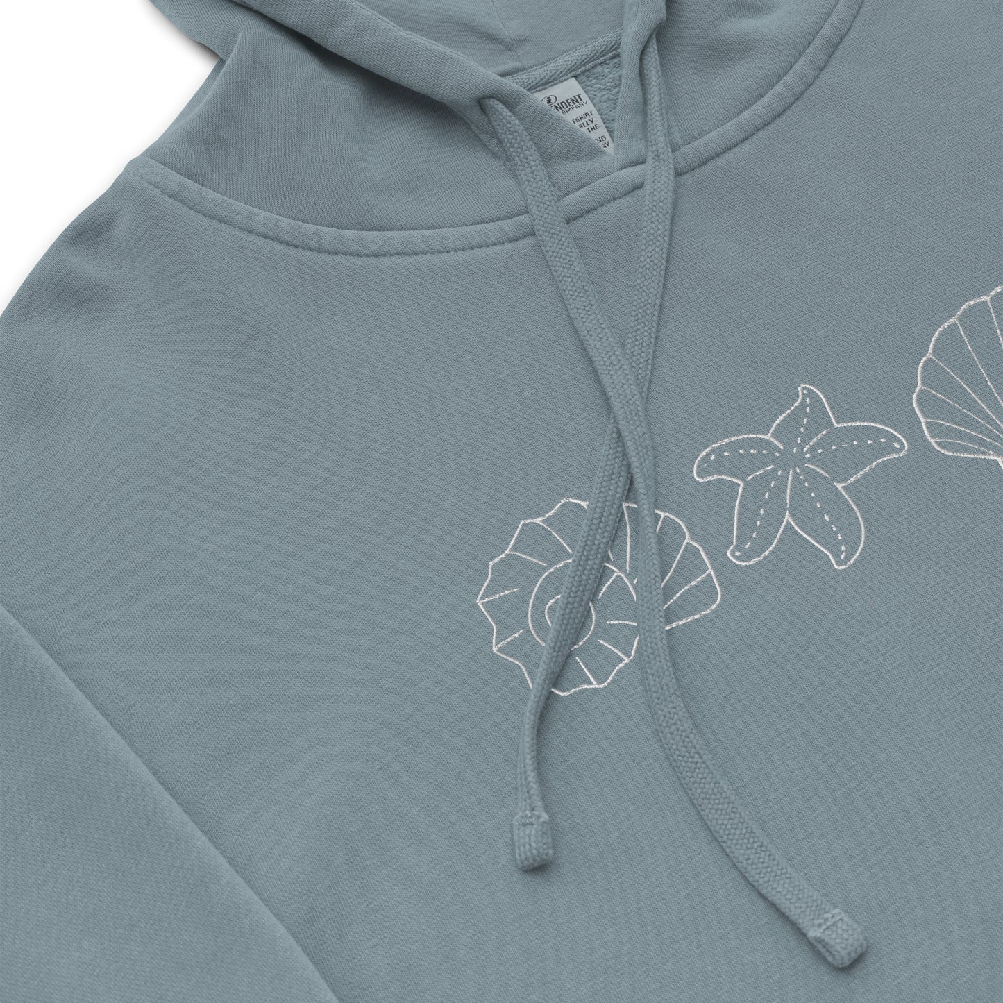 sea shells pigment-dyed hoodie