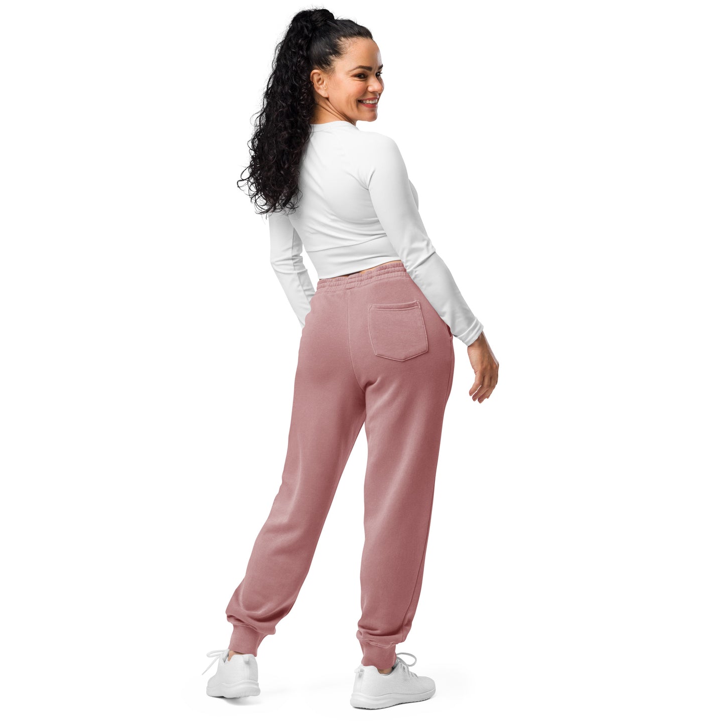 droopy smile pigment-dyed sweatpants