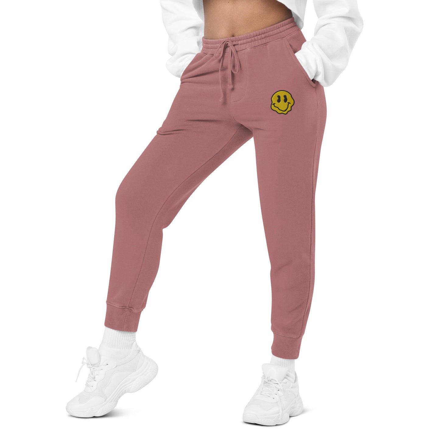 droopy smile pigment-dyed sweatpants