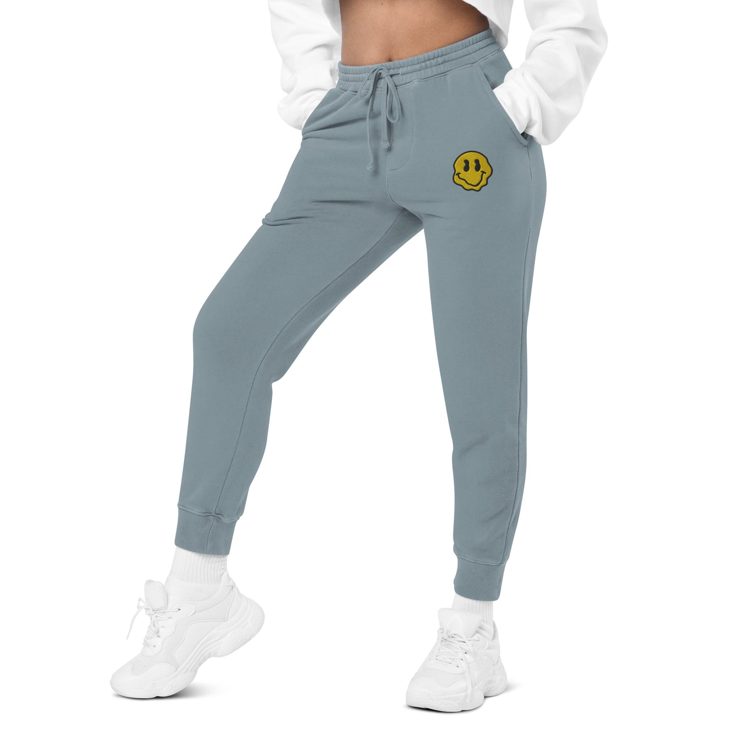 droopy smile pigment-dyed sweatpants