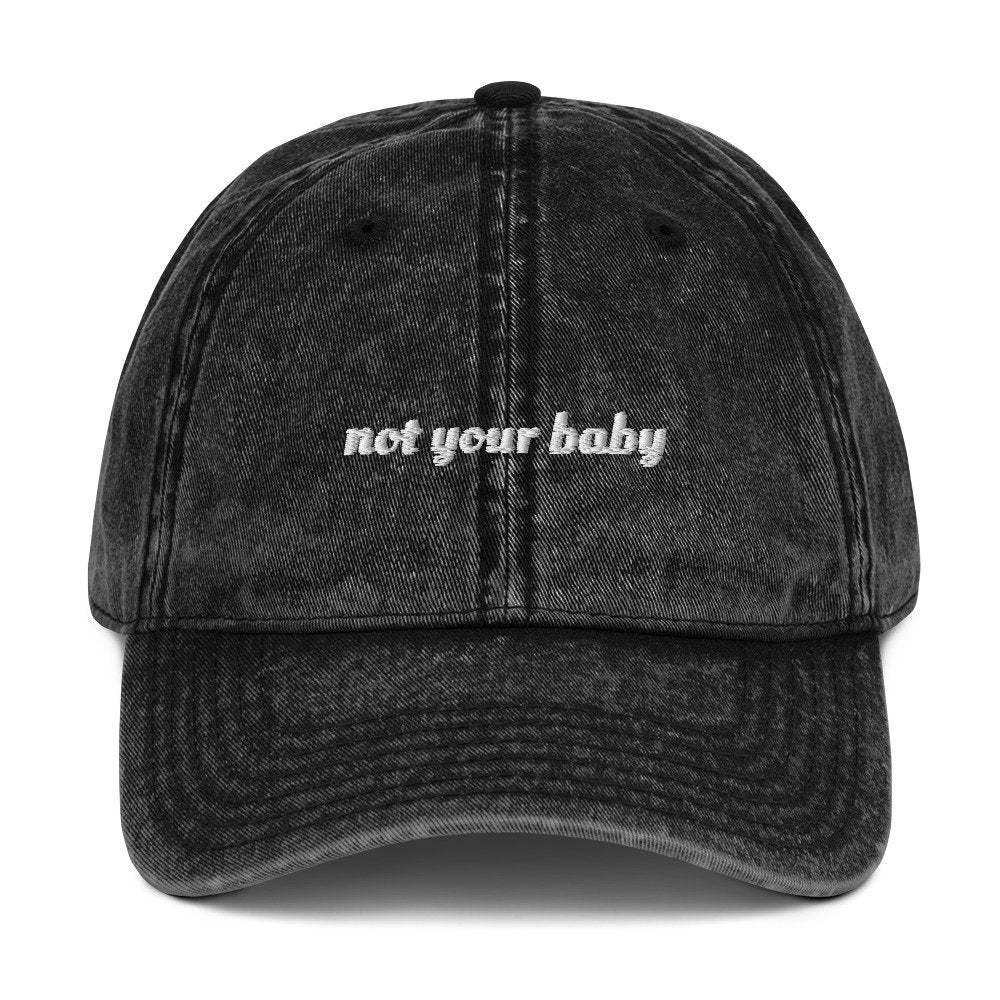 NOT YOUR BABY VINTAGE CAP-66883A1D013ED_Maroon