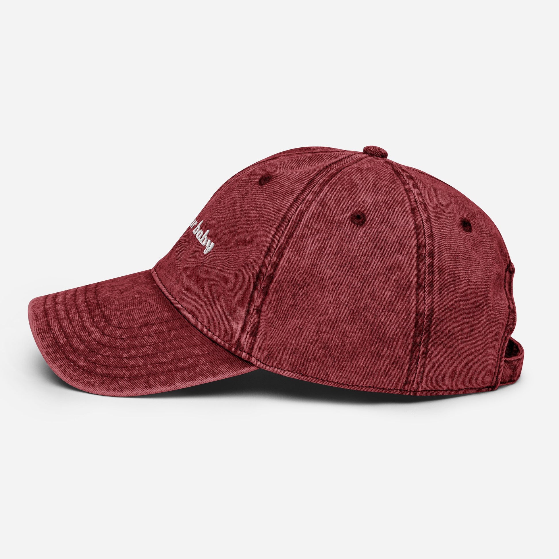 NOT YOUR BABY VINTAGE CAP-66883A1D013ED_Maroon