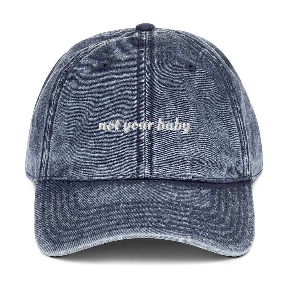 NOT YOUR BABY VINTAGE CAP-66883A1D013ED_Maroon