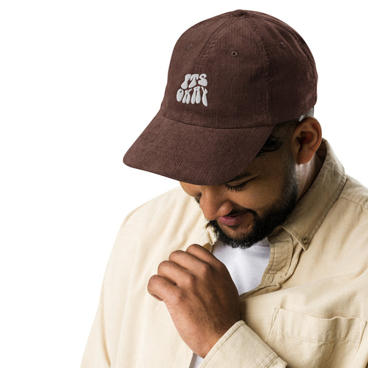 it's okay vintage corduroy hat