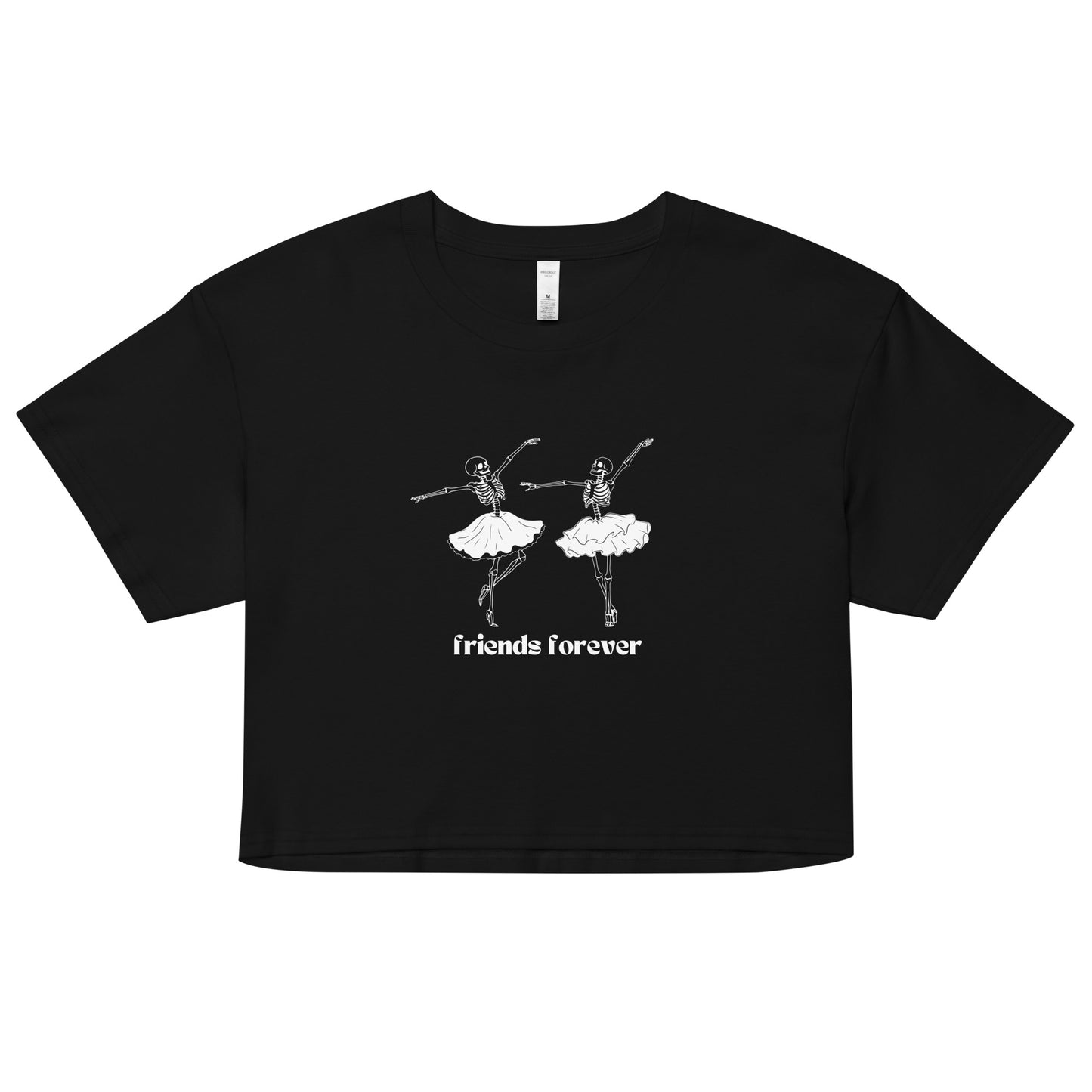 friends forever skeleton crop top