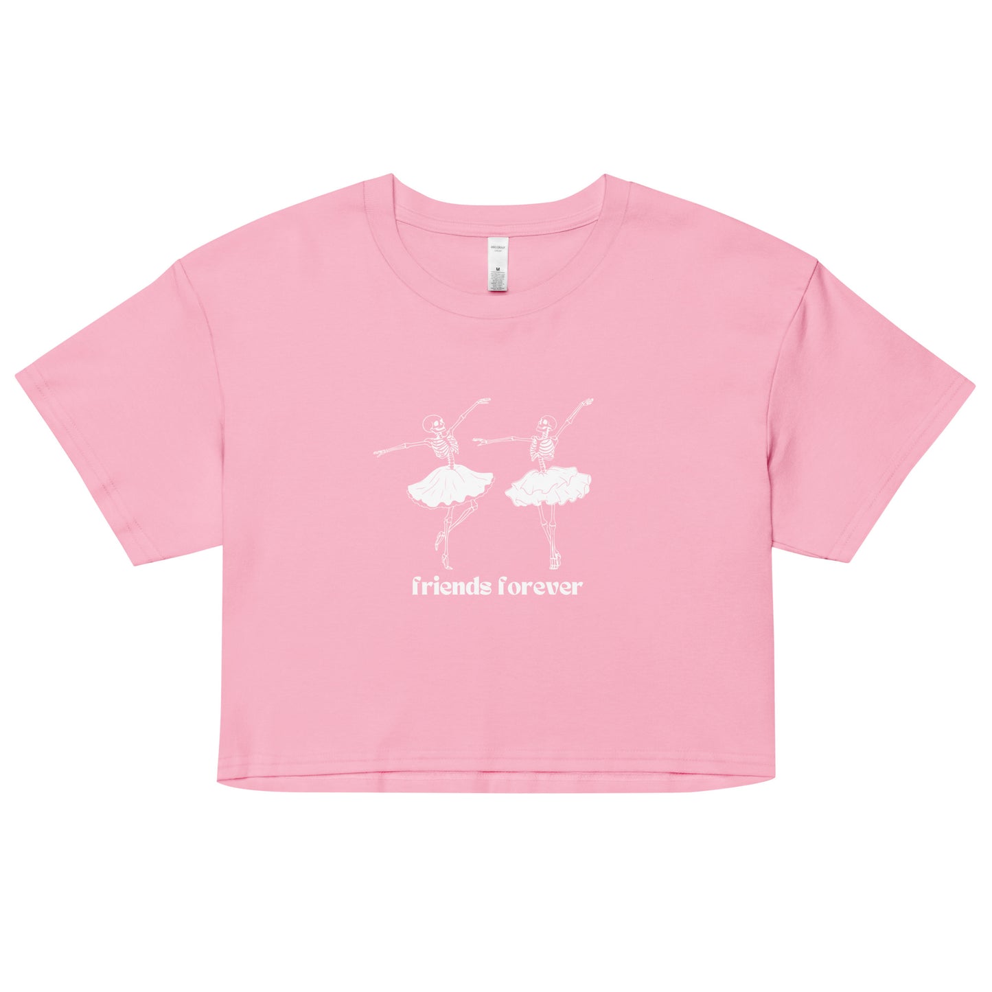 friends forever skeleton crop top